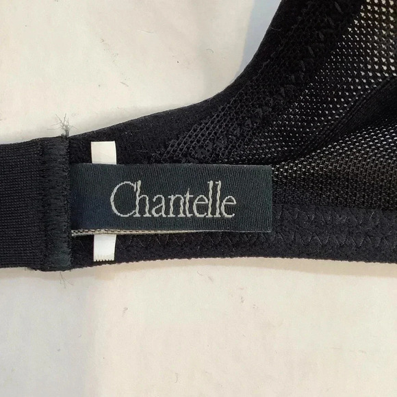 CHANTELLE Black Lightweight Mesh Underwire Bra Size 30D - Picture 10 of 12